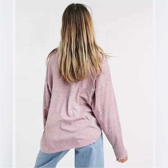 Free People Orchid Be Free Striped Tunic Sz S - Picture 14 of 16